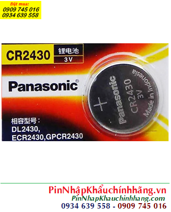 Panasonic CR2430, Pin 3v lithium Panasonic CR2430 Made in Indonesia